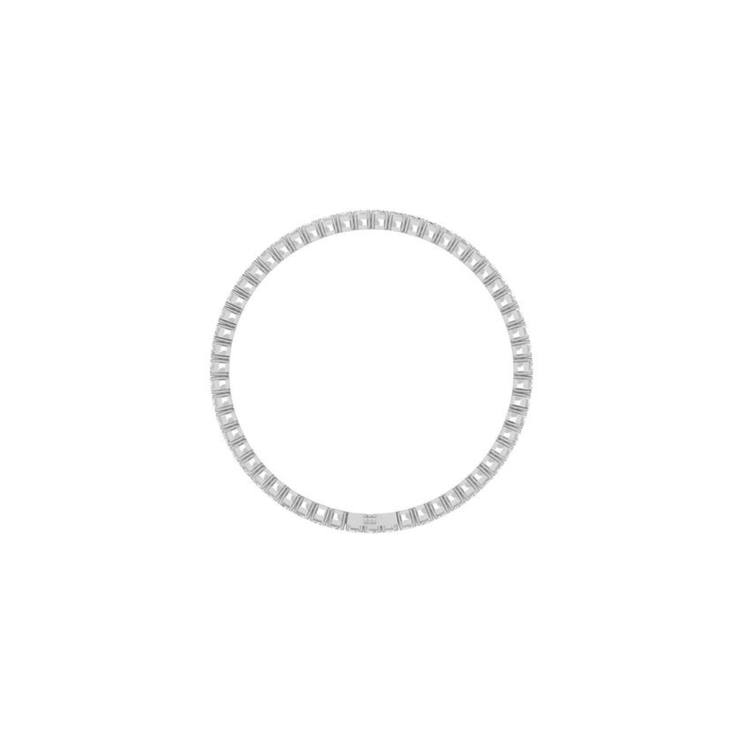 14k gold north to south emerald cut diamond tennis bracelet with lab-created diamonds