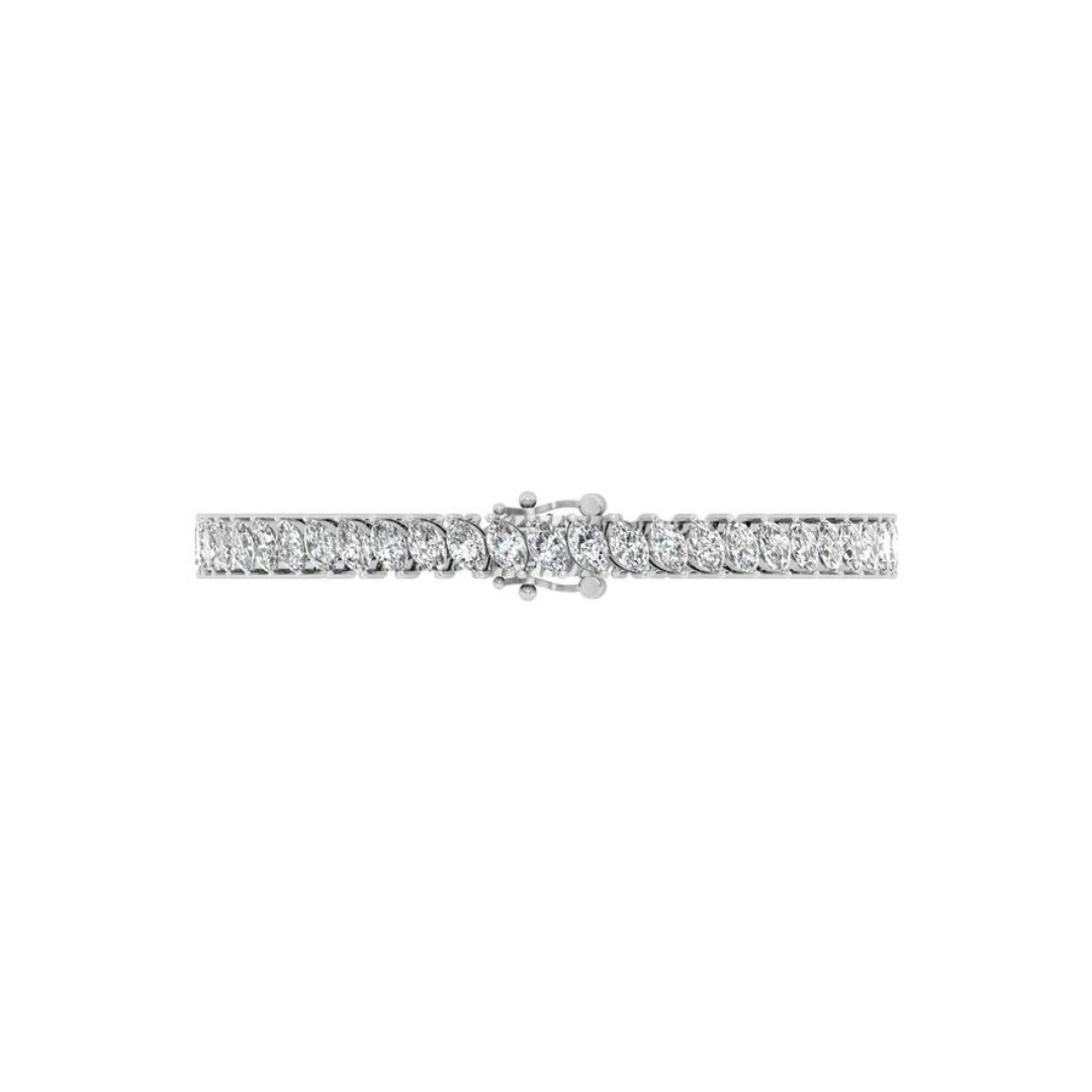 14K gold tennis bracelet featuring marquise-cut diamonds set in a continuous row for a sophisticated and timeless look.