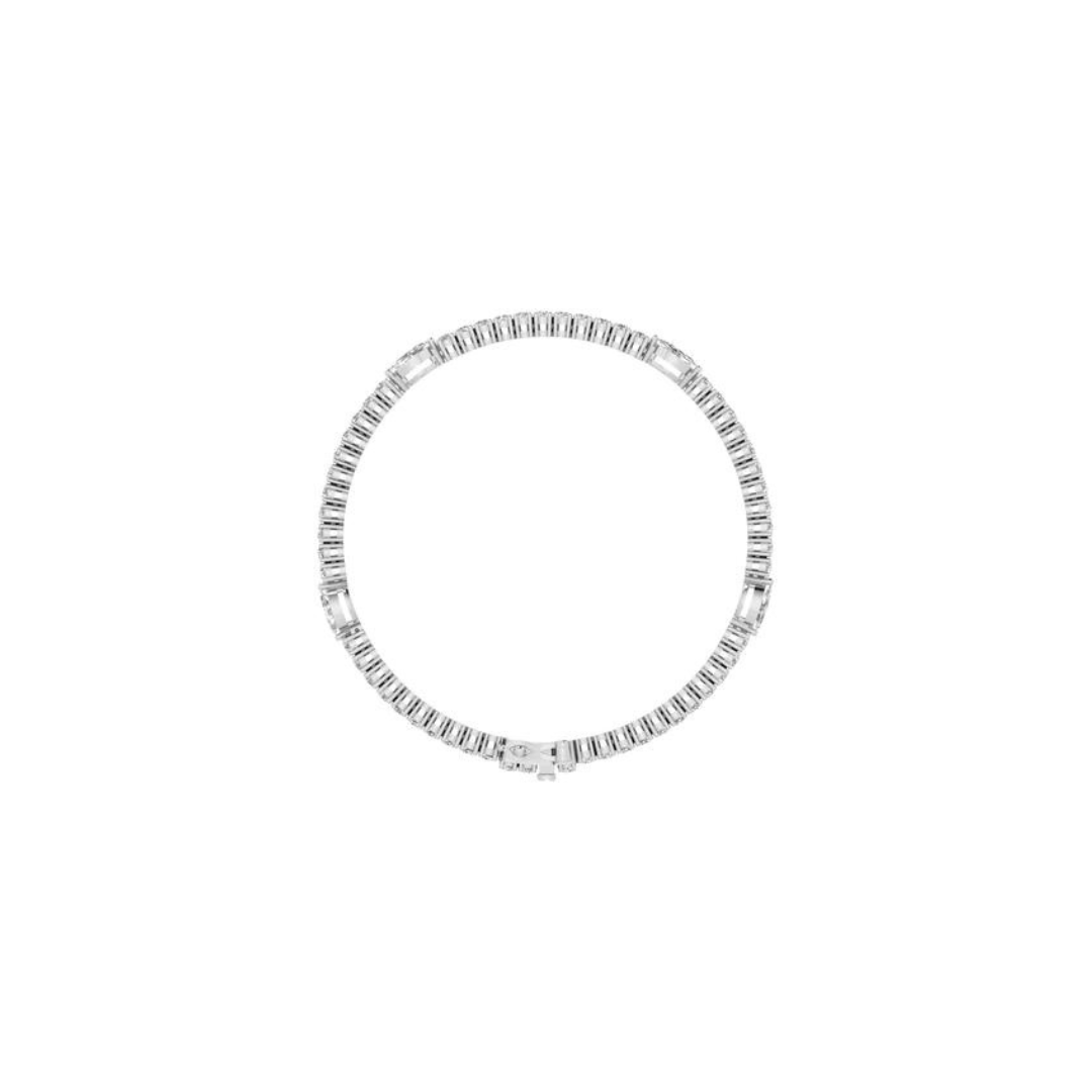Round Diamond Tennis Bracelet with Marquise Diamond Accents