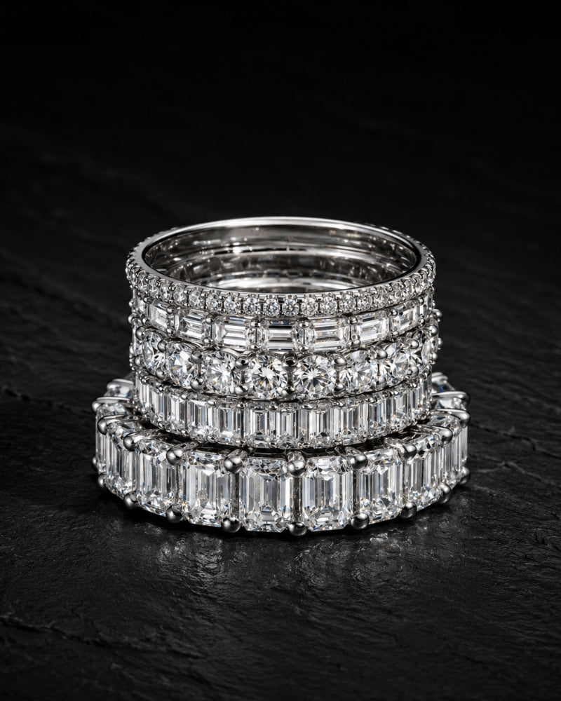 Custom diamond anniversary band by Sakaris Jewelers Naples Florida