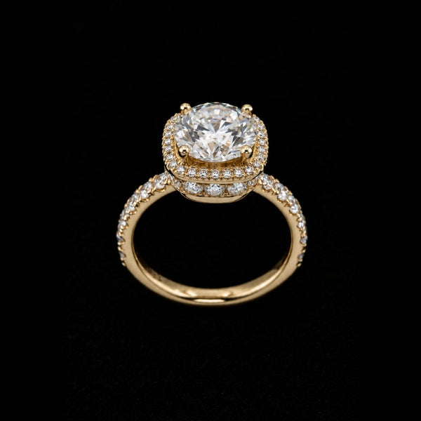 One of a kind custom designed engagement ring created by Sakaris Jewelers Naples Florida