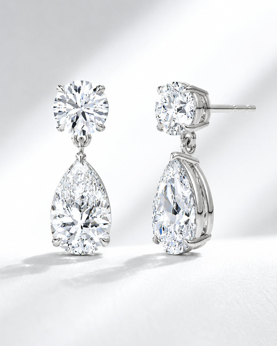 Custom diamond earrings Sakaris Jewelers Naples Florida