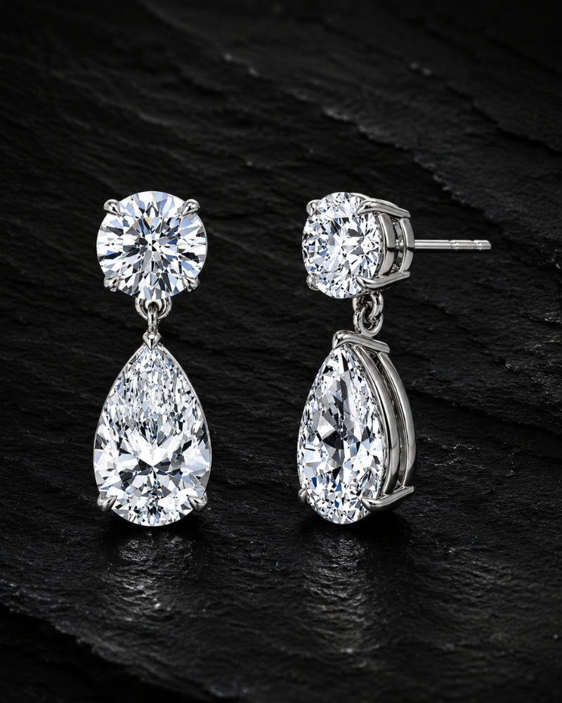 Custom diamond earrings by Sakaris Jewelers Naples Florida
