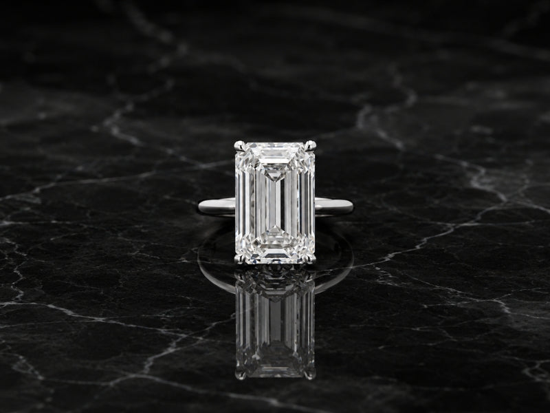 Custom diamond engagement ring handcrafted by Peter Sakaris at Sakaris Jewelers Naples Florida