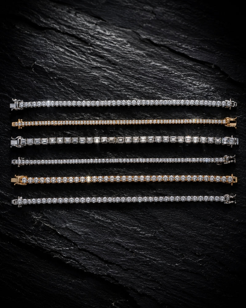 Custom diamond tennis bracelet by Sakaris Jewelers Naples Florida