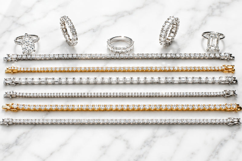 Sakaris Jewelers fine jewelry collection, diamond tennis bracelets, earrings and pendants made to order Naples Florida
