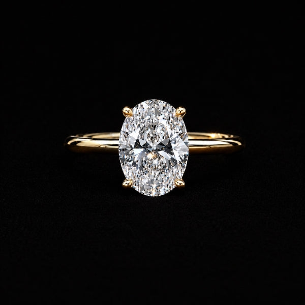 Custom solitaire engagement ring designed by Sakaris Jewelers in Naples Florida